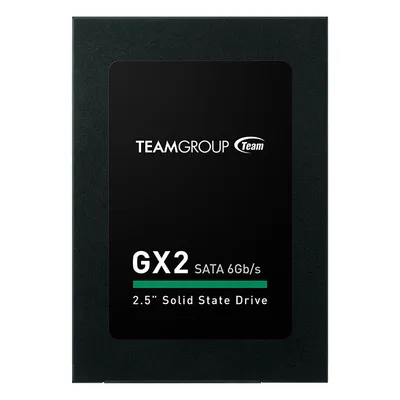 A product shot of a Team Group GX2 2.5" Solid State Drive.