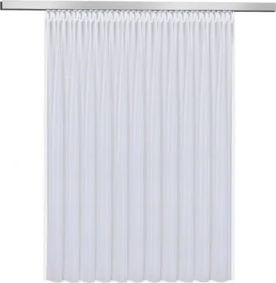 Produktbild von Gerster Store Laura mit Smokband, variabel B = 300 x H =150 cmTransparent Voile Uni weiß