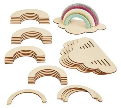 Produktbild von Colorations - Gestalte und dekoriere deinen eigenen hölzernen Regenbogen, 6er-Set
