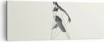 Produktbild von Bild auf Leinwand - Leinwandbild - Einteilig - Surreal Ballerina Marionette - 140x50cm - Wand Bild - Wanddeko - Wandbilder - Leinwanddruck - Bilder - Wanddekoration - Leinwand bilder - AB140x50-4812