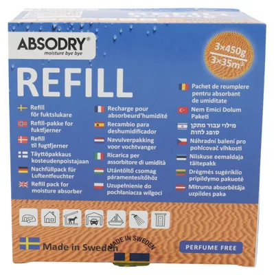 Produktbild von Absodry Nachfüllbeutel 3x 450 g, im Karton