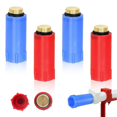 Image de 4 pièces de bouchons en laiton de 1/2 de pouce pour tuyaux
