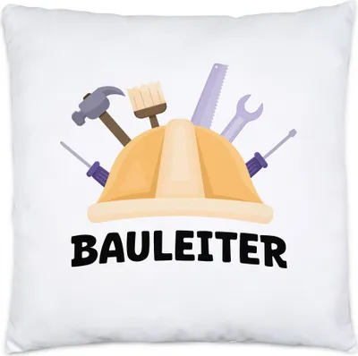 Produktbild von Bauleiter Kissen Bau Bauherr Werkzeug Gebäude Baustelle Arbeit Auftrag Job Bauarbeiter Mitarbeiter Bauleitung