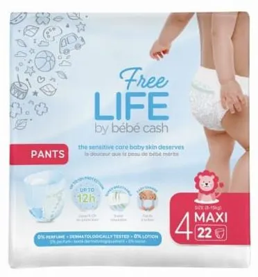 Immagine prodotto di Freelife By Bebecash Pants Maxi Taglia 4 8-15 Kg Girovita Fino A 68 Cm 22 Pezzi