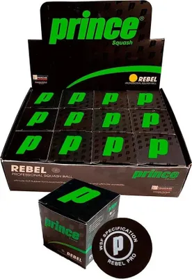 Produktbild von Prince Rebel Yellow Dot Squashball-box Grün 12 Balls Grün 12 Balls