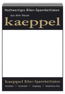 Produktbild von Kaeppel Biber Spannbettlaken 100% Baumwolle Spannbetttuch Rundumgummi waschbar pflegeleicht hochwertig strapazierfähig 180x200 cm Weiß