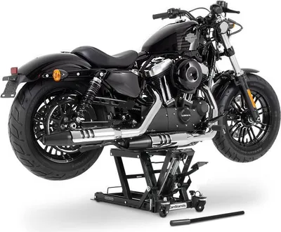 Zdjęcie produktu dla Podnośnik motocyklowy Podnośnik nożycowy Podnośnik hydrauliczny # L czarny