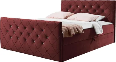 Produktbild von MIRJAN24 Boxspringbett Malaga, Moderne Doppelbett mit zwei Bettkästen, Schlafzimmer (Amor Velvet 4306, Größe: 140x200 cm)