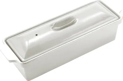 Produktbild von Terrinenform, Backform, Gusseisen, weiß emailliert, 1,5 Liter