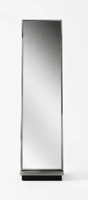Immagine prodotto di Specchio a figura intera moderno, argento, design elegante e lussuoso, ideale per l'ingresso o la cabina armadio