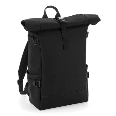 Produktbild von BagBase Block Rucksack mit Roll-Verschluss PC3592 (Einheitsgröße) (Schwarz/Schwarz)