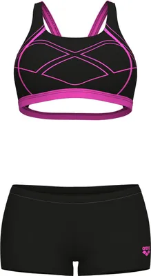 Produktbild von Women's Arena Graphic Swimsuit Swim Pro Two Pieces Black-Shocking Pink Black-Shocking Pink 34