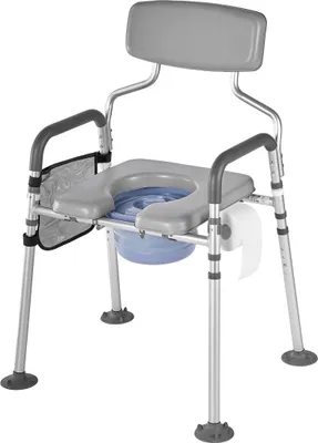 Produktbild von Bett-Toilettenstuhl 4-in-1 Erhöhter Toilettensitz 500 lbs Höhenverstellbar