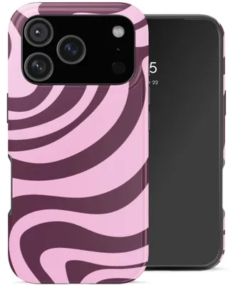 Produktbild von Selencia Vivid Backcover für das Apple iPhone 17 Pro – Wavy Swirl Pink Plum