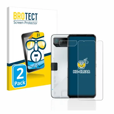 Produktbild von 2x Für ASUS ROG Phone 7 (Display+Kamera) Schutzfolie BROTECT Displayschutz Display Schutz Folie Klar Transparent