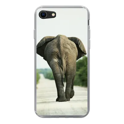Produktbild von MuchoWow® Handyhülle Schutzhülle Hülle für iPhone SE 2020 Elefant - Kröte - Tiere - Natur Silikon Softcase Handy Hülle - Kartenbesitzer