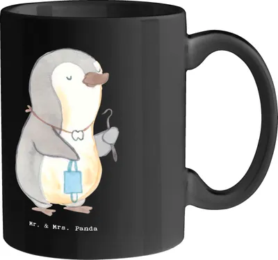 Produktbild von Mr. & Mrs. Panda Kaffeebecher Zahntechniker Lächeln - Schwarz - Geschenk, Maschinenbau, Dentaltechnologie, Teetasse, Berufsalltag, Berufe, Kaffeetasse, Becher, Beruf