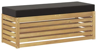 Obrázok produktu pre Záhradná stolička, lavička s vankúšom Biela 115 x 43 x 45 cm
