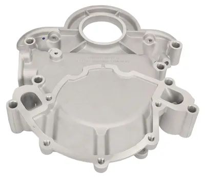 Zdjęcie produktu dla Aluminiowa osłona łańcucha rozrządu (nie do układów EFI) PCE265.1028 – osłona łańcucha rozrządu do silników SB 289, 302 i 351 Windsor z lat 1968–1980