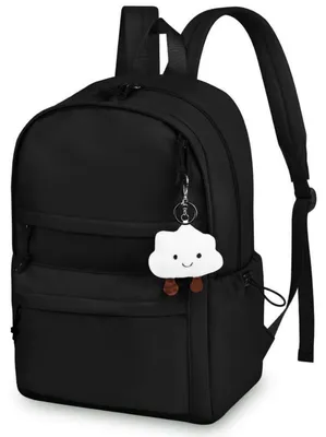 Produktbild von Schulrucksack Damen, Leicht Wasserfest Schwarz, Multifunktional, Verstellbare Gurte, Großes Fassungsvermögen
