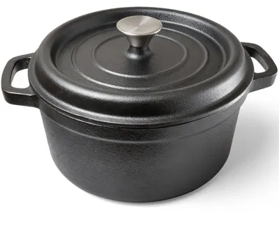 Image de Casserole Schmortopf de 26 cm, 5,1 litres avec couvercle, en fonte, compatible induction, pour la cuisine