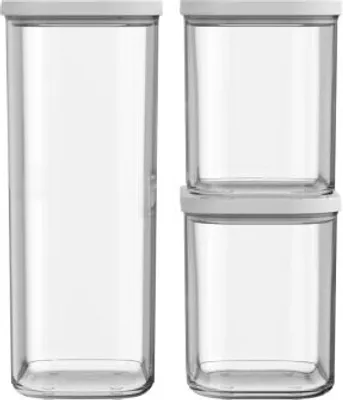 Produktbild von Starter-Set Vorratsdose Modula 3-teilig - weiß