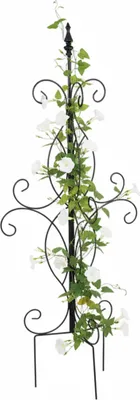 Immagine prodotto di Relaxdays Supporto per rampicanti, A x L x P: 116 x 45 x 45 cm, graticcio per piante rampicanti, metallo, giardino, autoportante, nero