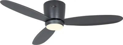 Obrázok produktu pre Energeticky úsporný stropný ventilátor s LED osvetlením a diaľkovým ovládaním Eco Plano II 112 cm čadičová sivá