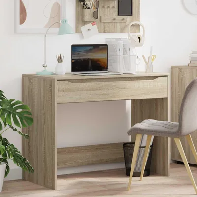 Immagine prodotto di Maison Exclusive - Scrivania in legno effetto Sonoma, dimensioni 100 x 50 x 78 cm