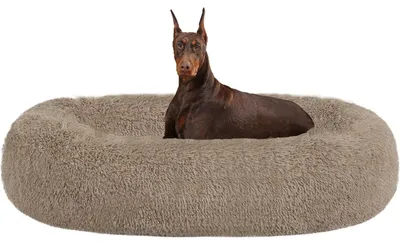 Immagine prodotto di Cuccia ortopedica per cani, forma circolare, diametro 120 cm, color cammello