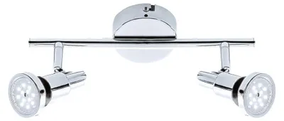 Produktbild von LED Badleuchte Spotleuchte chwenkbar 2xGU10 je 4 W Chrom IP44 Briloner