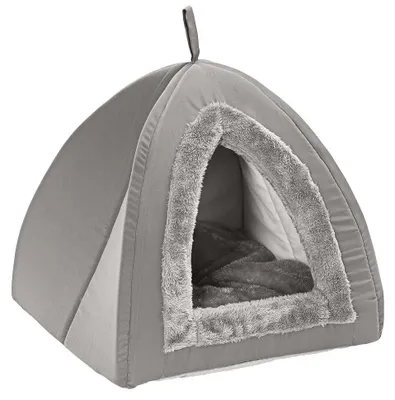Katzen-Kuschelhöhle Findus, 40x40x35 cm, Polyester, Grau