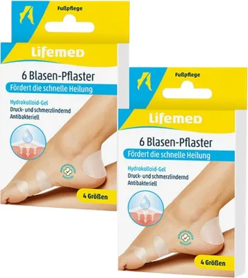 Produktbild von 2x Lifemed Blasen Pflaster 2x 6 Pflaster