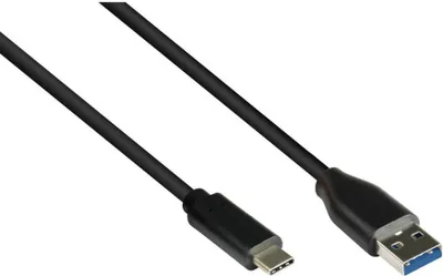 Obrázek produktu pro Propojovací kabel USB 3.0 typu A na USB-C, černý, 1 m, OFC, stíněný