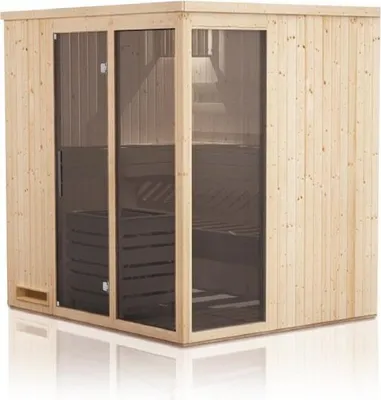 Immagine prodotto di Sauna finlandese 2 vetrate AFO 4/5 posti 194x194 x H.199 cm MDLT