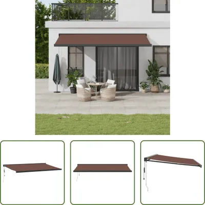 Produktbild von The Living Store Markise Automatisch Braun 500x300 cm
