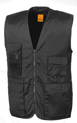 Produktbild von Result WORK-GUARD R45X | Herren Arbeitsweste Safari Vest - Farbe: Black - Größe: XL