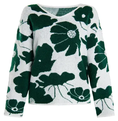 Produktbild von Jeona damen strickpullover - weiss grün, M/L