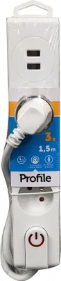 Immagine prodotto di Profilo 3X Multiprise +Int +2Usb +1,5M B