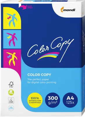 Produktbild von mondi Multifunktionspapier Color Copy A4 300 g/qm weiß 125 Blatt