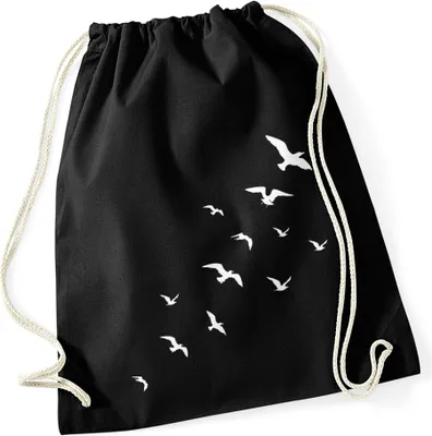 Produktbild von Turnbeutel Vögel Birds Hipster Beutel Tasche Stringbag Beuteltasche Gymbag