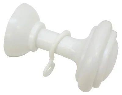 Produktbild von Schalhalter, 2 Haken, Länge: 8 cm, Kunststoff, weiß