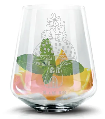 Produktbild von Mr. & Mrs. Panda Tumbler Marienkäfer Fliegenpilz - Transparent - Geschenk, Martini Glas, Zuhause, Lustige Sprüche, Cocktailglas, Fleigenpilzhaus, Haus, Cocktail, Daiquiri