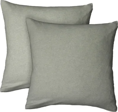 Produktbild von jilda-tex Kopfkissenbezug Melange-Flanell (Uni Light Grey) 2x50x50cm