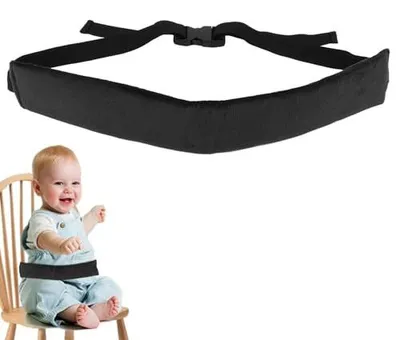 Produktbild von Sicherheitsgurt für Hochstühle, Kindersicherheitsgurte, Babysicherheitsgurt, Rückhaltegurte für Esszimmerstühle, verstellbarer Hochstuhl-Sicherheitsgurt für Kleinkinder (2er-Pack, Schwarz)