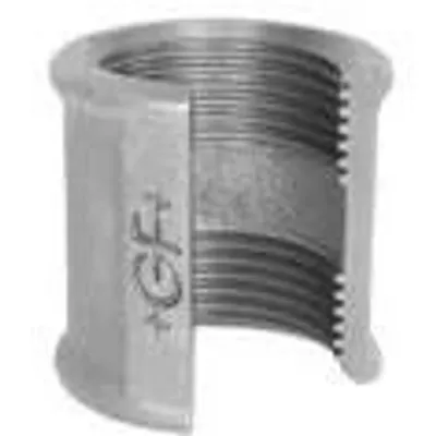 Productafbeelding van Georg Fischer koppeling, figuur 270, 1/4 inch, met mannelijk/vrouwelijk schroefdraad, staal, verzinkt, 1 stuk.