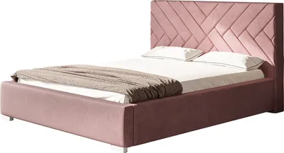 Produktbild von Polsterbett MONACO mit Kopfteil, 140x200 cm, Doppelbett mit Bettkasten und Lattenrost aus Holz, Velourstoff Rosa
