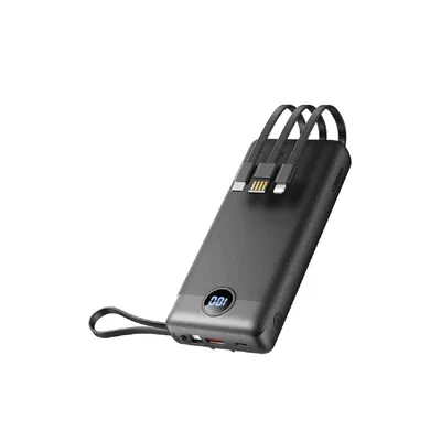 Produktbild von VEGER Powerbank C20 - 20 000mAh (Micro + Typ C + iPhone) schnelles Aufladen Schwarz (W2047)