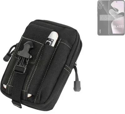 Produktbild von K-S-Trade Gürtel Tasche kompatibel mit Lava Blaze 2 Gürteltasche Holster Schutz Hülle Handy Hülle Smartphone outdoor Handy-Hülle schwarz