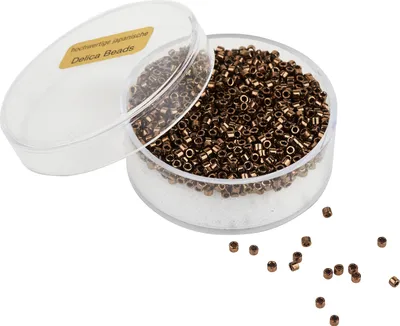 Produktbild von Delica-Rocailles, Ø 2 mm dunkles Bronze